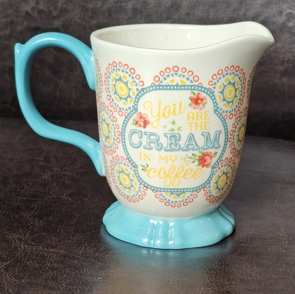 Pioneer Woman‎ Creamer With Handle 'You Are the Cream In My Coffee' Server - Picture 3 of 8